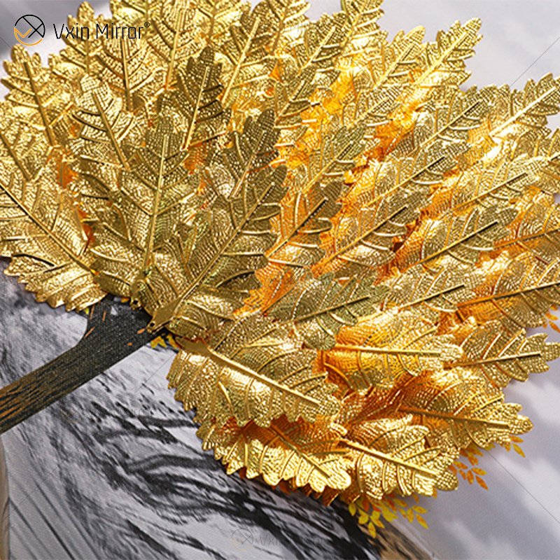 El más nuevo Vxin WXPA-024 3D Metal abstracto Arte de la pared Decoración Decoración para el hogar Sala de estar de lujo enmarcada para el hogar Conjunto para la venta