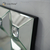 Decoración para el hogar WXM-1007 Espejo de pared plateado de cristal rectangular moderno
