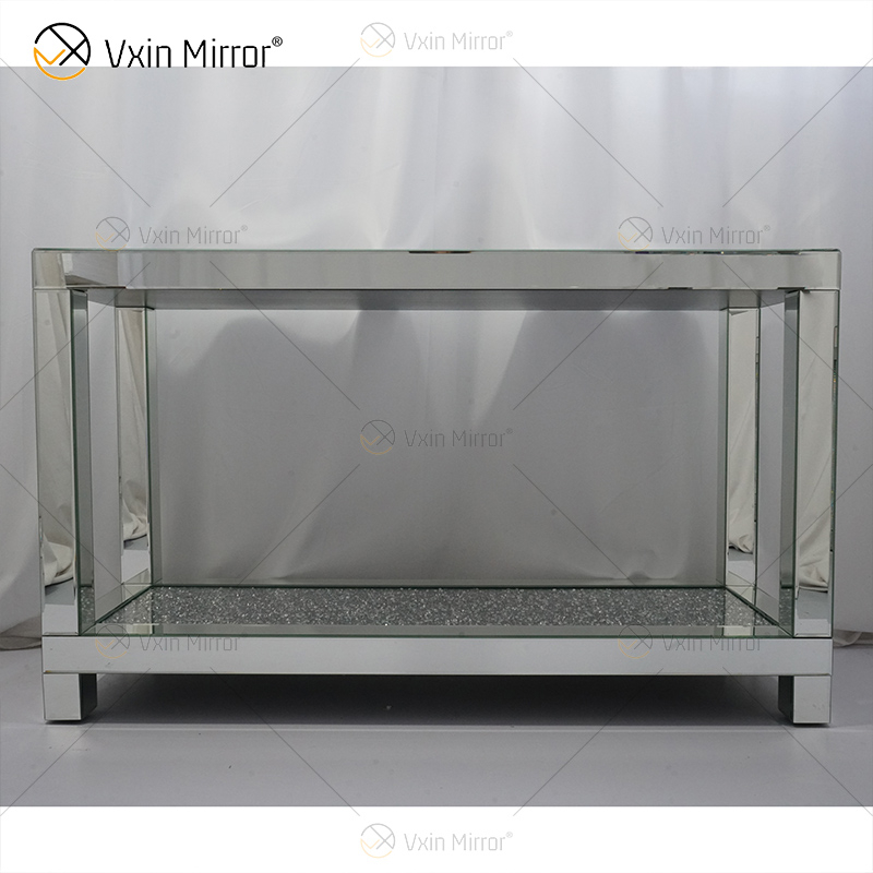 Vxin Mirrored Furniture WXF-117-2 Mesa de consola moderna y elegante con diamantes crudos