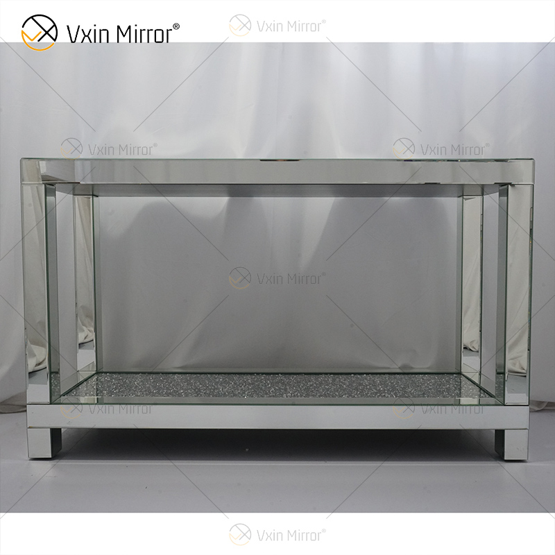 Vxin Mirrored Furniture WXF-117-2 Mesa de consola moderna y elegante con diamantes crudos
