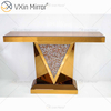 Barato WXF-015 Mesa de consola de diamante triturado Mesas de consola de vidrio de estilo nórdico