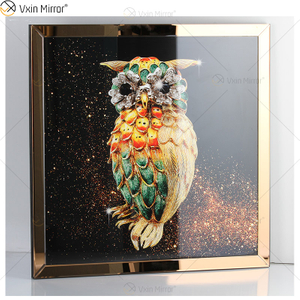 Omal Art Vxin WXMA-55 decoración del hogar marco de MDF espejo pared arte cristal porcelana pintura espejo pared arte