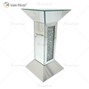Nuevo diseño Vxin WXF-722 decoración del hogar mesa auxiliar de diamantes triturados mesa auxiliar de muebles de espejo plateado