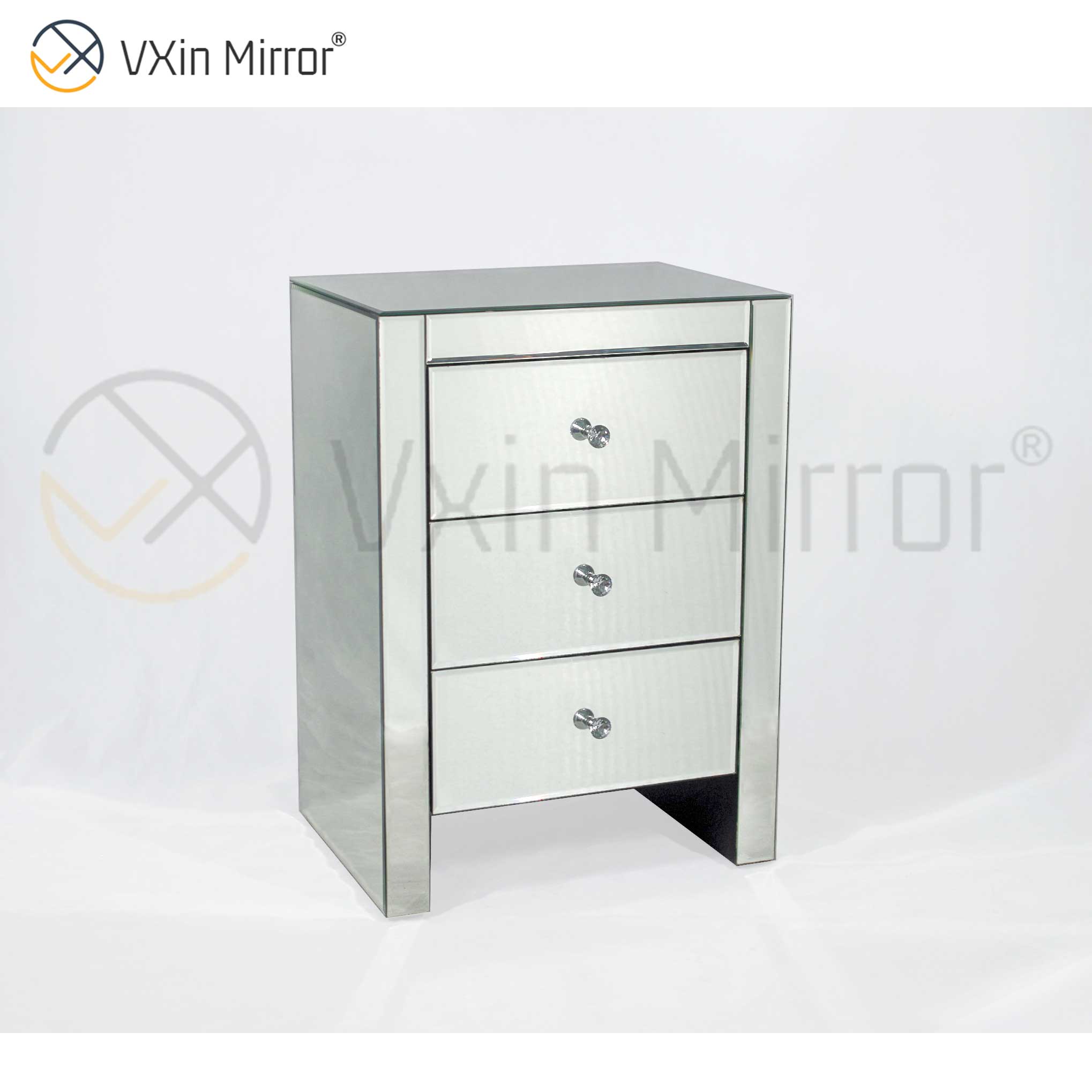 Mesita de noche con espejo de muebles de dormitorio modernos con cajones personalizados para sofás WXF-031