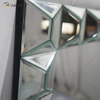 Espejo de pared rectangular de vidrio multifacetado WXM-1010