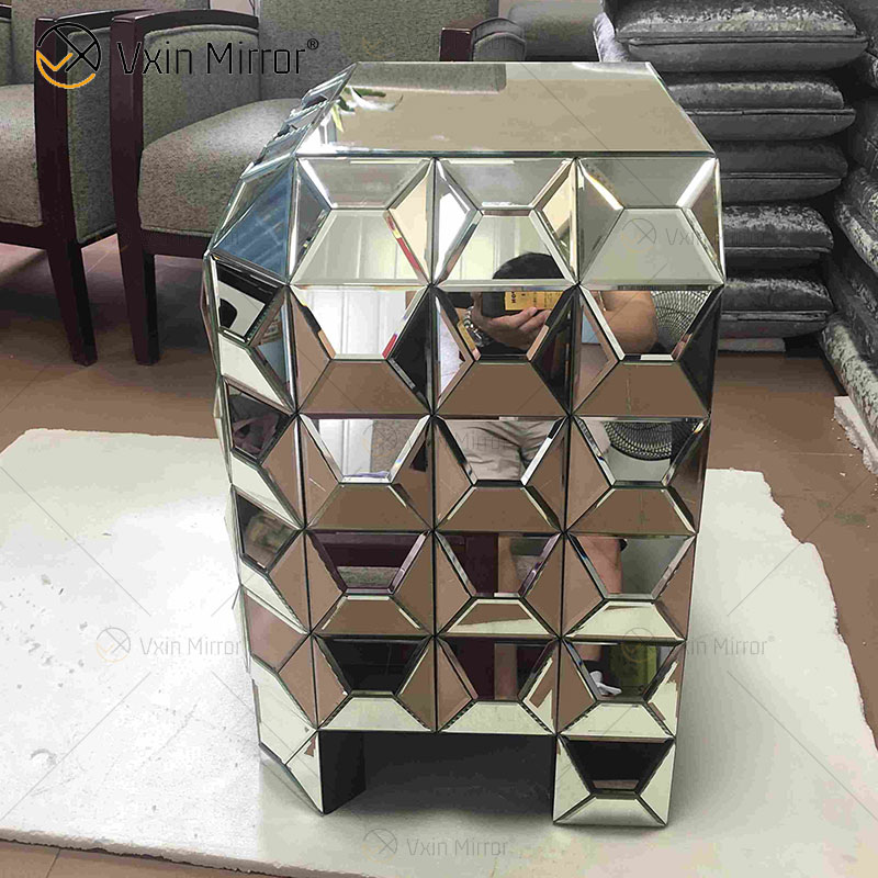 Nuevo diseño, decoración del hogar, sofás, mesa auxiliar, muebles de plata, espejo, mesita de noche, WXWF-1026