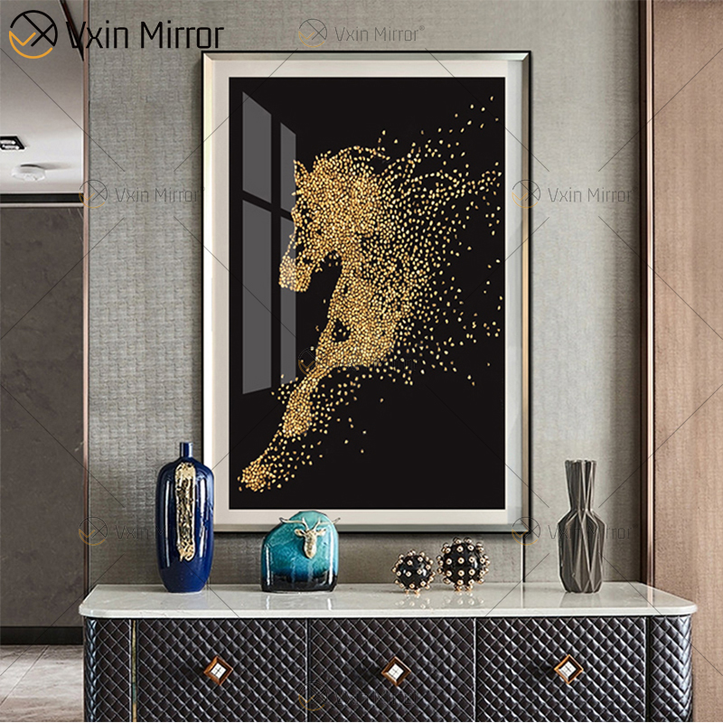 Vintage Chassical Gold Retro Bronze Home Decor WXPP-56 Nordic Canvas Art Painting Luxury Living Room Wall Art