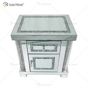 Vxin Mirror WXWF-144 Mueble con espejo Mesita de noche con espejo Mesita de noche con 2 cajones