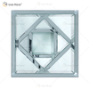 Vxin WXF-158-1 Mesa auxiliar de vidrio templado con espejo plateado y mesa auxiliar de diamante triturado 3D