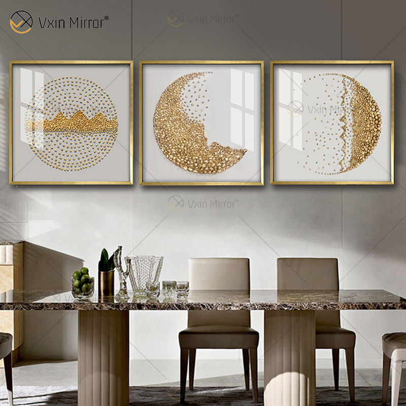 Diseño especial Vxin WXPA-016 Arte de la pared Decoración de metal Decoración del hogar Sala de estar de lujo Impresión de lienzo enmarcado para el hogar Conjunto para la venta