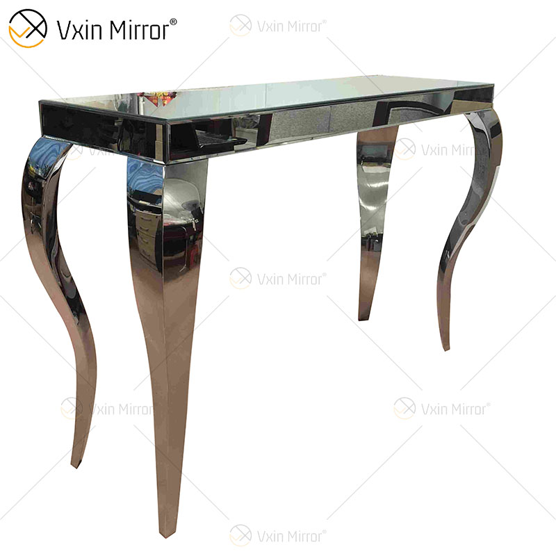 Muebles de sala de estar modernos Mesa de té Mesa de centro con espejo brillante