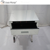 Vanity Modern WXF-218 Muebles de dormitorio plateados Mesita de noche con espejo de cristal con cajón Mesita de noche moderna