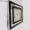 Reloj de pared cuadrado con espejo plateado de suministro de China al por mayor