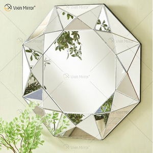 VXin Mirror WXM-1719 Moden Silver Glass 3D Decorativo Espejo de pared Decoración para el hogar para sala de estar Dormitorio