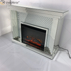 Chimenea moderna WXWF-1096 Sparkle Electric LED con espejo de cristal triturado
