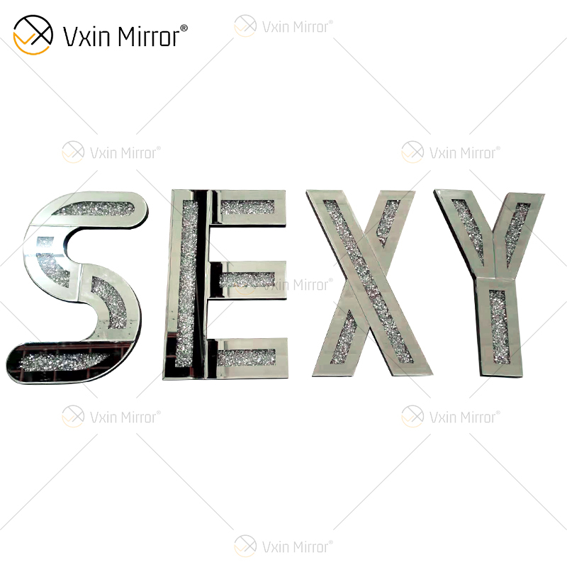 AMOR Y HOGAR Y MAMÁ Y SEXY Dulce y encantador Decoración de la casa Espejos Morden Wall Diamond Decor