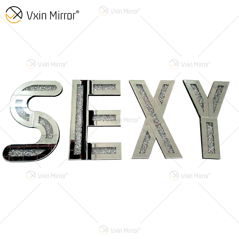 AMOR Y HOGAR Y MAMÁ Y SEXY Dulce y encantador Decoración de la casa Espejos Morden Wall Diamond Decor