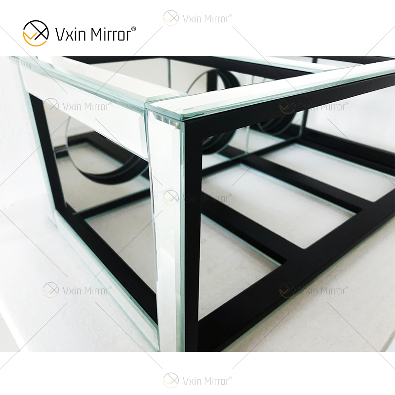 Meetart Crystal Clear Silver Mirror Glass Portavelas con 3 velas Tubo de luz Elegante Ideal para la decoración del hogar WXCH-65