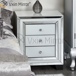 Muebles de dormitorio modernos, mesita de noche con espejo, esquina de sofá con cajones, WXF-787 personalizado