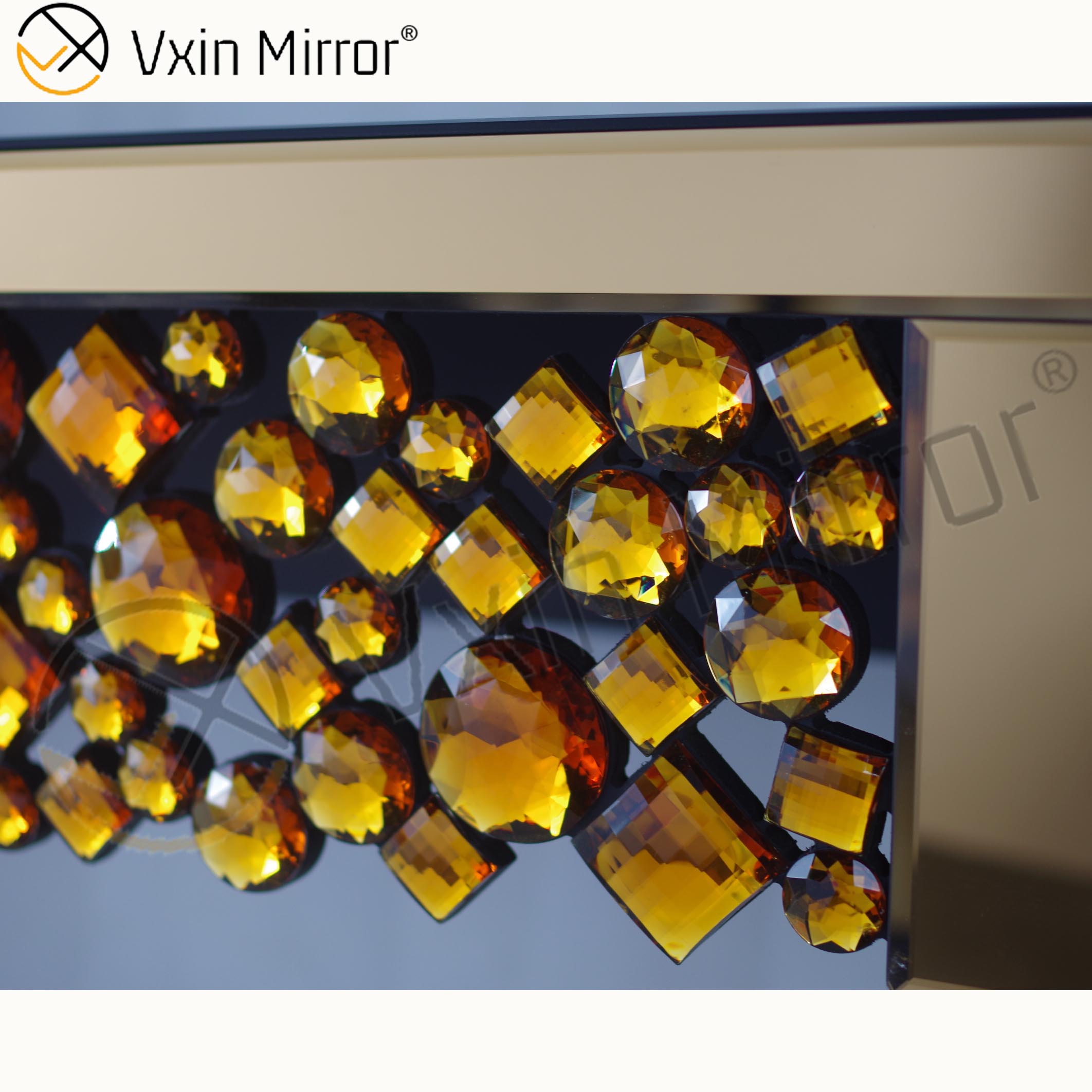 Vxin WXF-049 Oem Factory Chinese Factory Mesa de consola de espejo estrecho con patas largas
