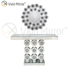 Muebles de espejo de mesa de consola de vidrio de diamante triturado redondo moderno Vxin de bajo precio
