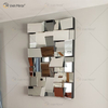 VXin Mirror WXM-1548 Moden Silver Glass 3D Decorativo Espejo de pared Decoración para el hogar para sala de estar Dormitorio