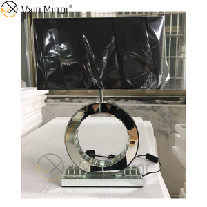 Lámpara de espejo de cristal triturado de plata moderna WXL-007 para muebles de dormitorio