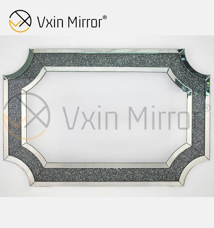 El más nuevo Vxin Mirror Silver Furniture Crush Diamond Console Table Mirrored con espejo de longitud