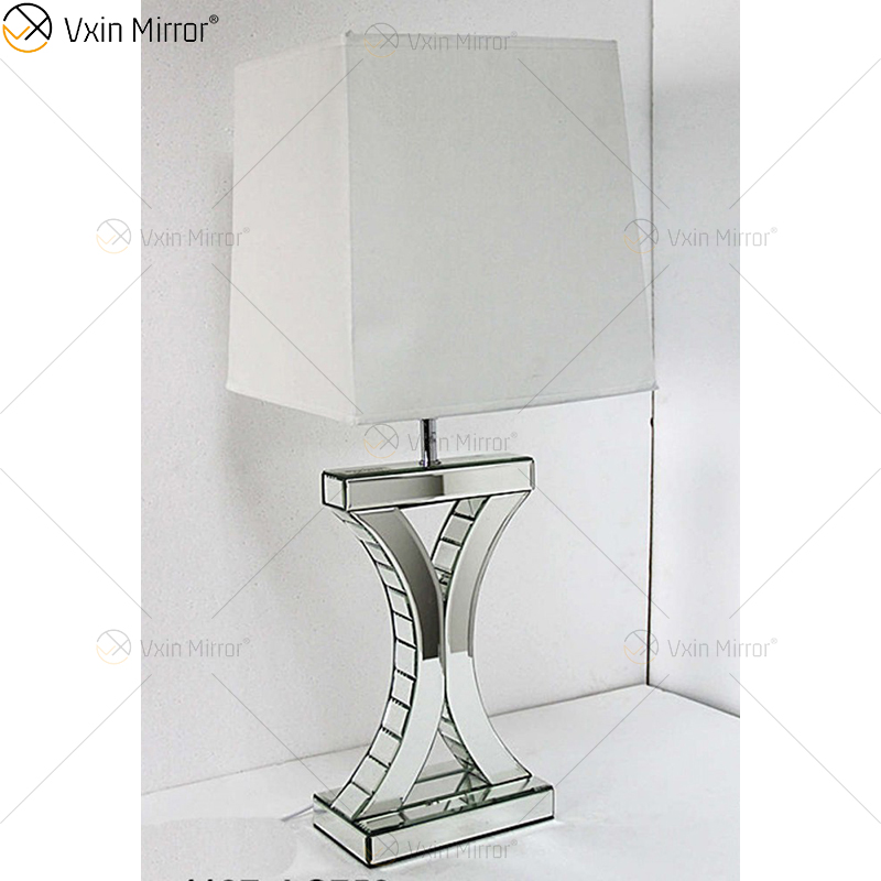 WXTL-004 Lámpara de espejo plateada moderna con pantalla para diamante triturado