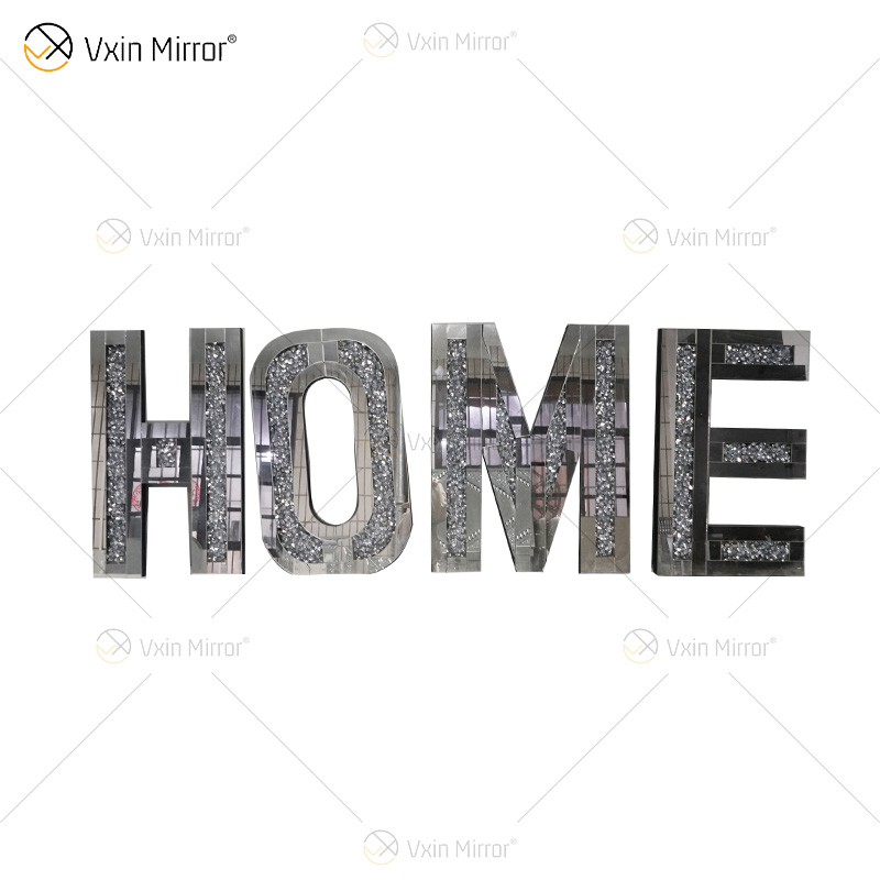 AMOR Y HOGAR Decoración de la casa dulce y encantadora Espejos Morden Wall Diamond Decor
