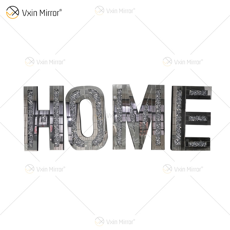 AMOR Y HOGAR Decoración de la casa dulce y encantadora Espejos Morden Wall Diamond Decor