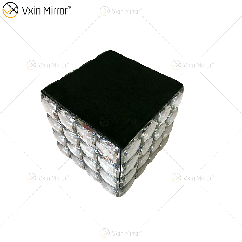 WXJB-31 VXin Home Decor Crystal Silver Glass Modern Mirrored Jewelry Box