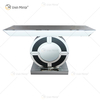 Home Decor WXWF-533 Negro Lujo Diamante triturado Espejo Consola Mesa Salón Muebles