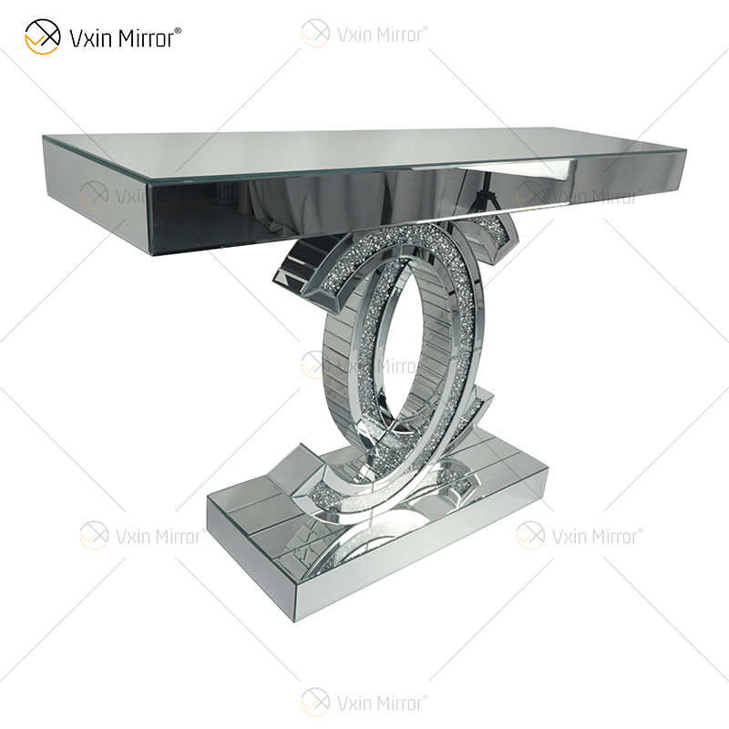 Venta caliente WXWF-150 Mesa de consola LED con espejo Decoración para el hogar Muebles de sala Mesas de consola