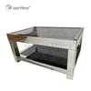 Mesa auxiliar personalizada WXF-117-1 Mesa de centro de plata hecha en casa con diamante triturado