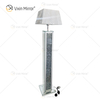 WXFL-032 Lámpara de pie de cristal plateado para sala de estar con pantalla para lámpara de espejo de hotel