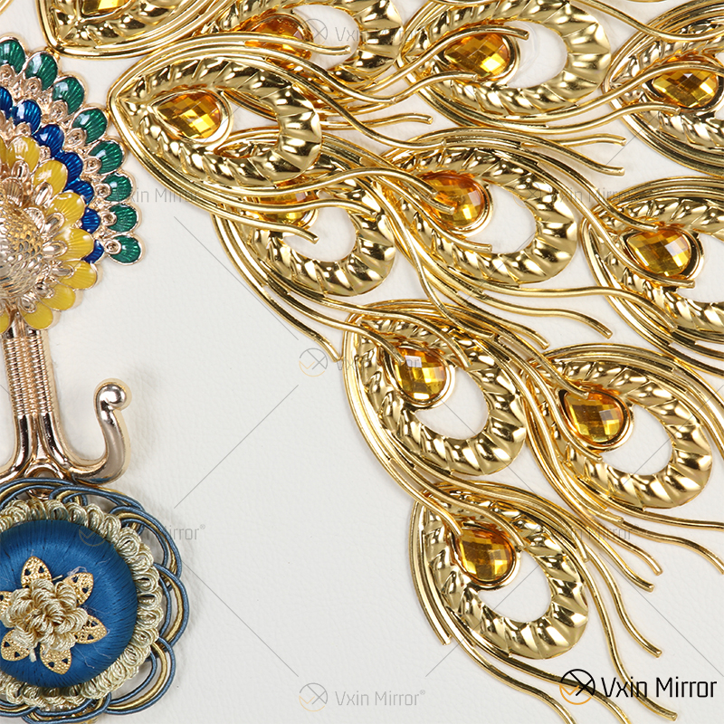 Pintura de árboles simples Vxin WXPP-32 de estilo antiguo para decoración del hogar, espejo enmarcado, arte de pared, cuadro colgante de plumas para sala de estar