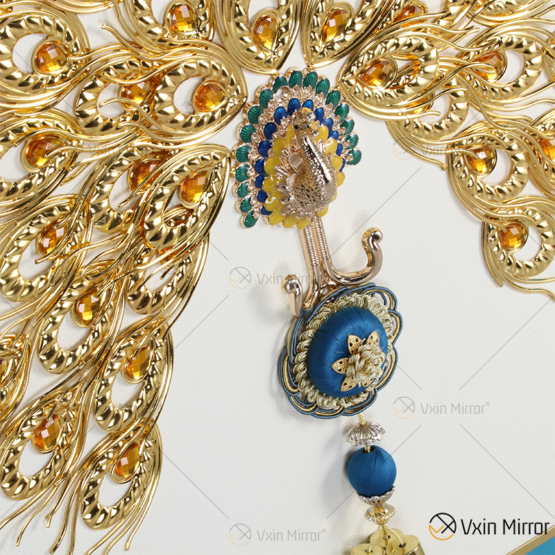 Pintura de árboles simples Vxin WXPP-32 de estilo antiguo para decoración del hogar, espejo enmarcado, arte de pared, cuadro colgante de plumas para sala de estar