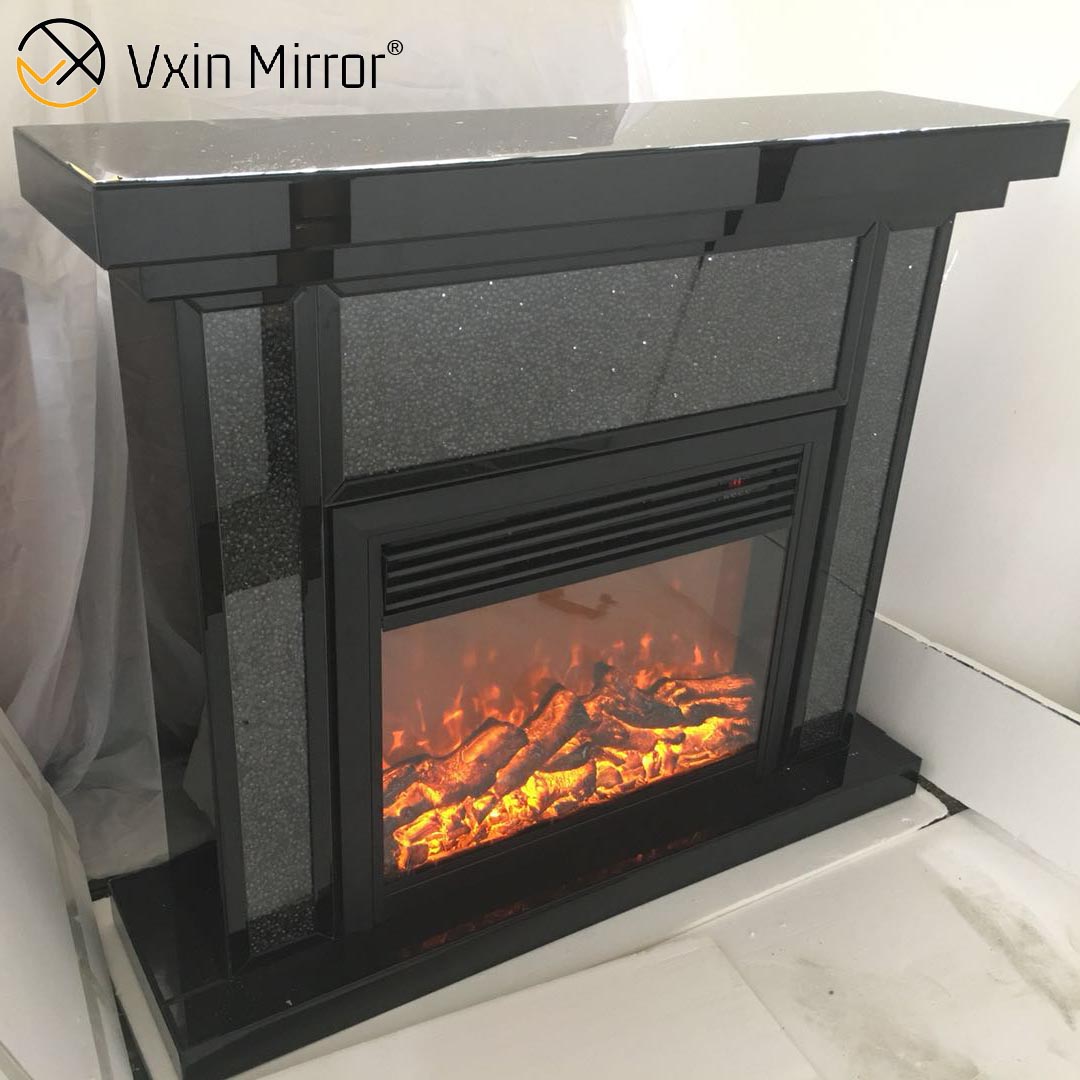 Venta caliente espejo Vxin WXWF-020 Chimenea de espejo de diamante triturado