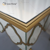 Facoty Supply End Table Luxury WXF-668 Mesa de centro con espejo casera de oro puro