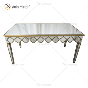 Facoty Supply End Table Luxury WXF-668 Mesa de centro con espejo casera de oro puro