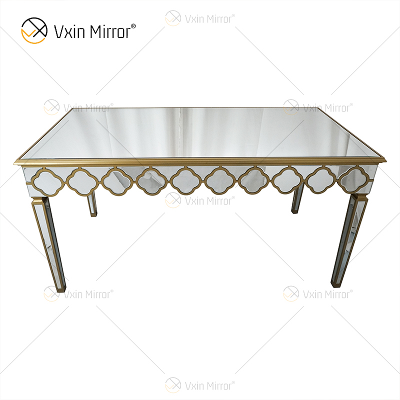 Facoty Supply End Table Luxury WXF-668 Mesa de centro con espejo casera de oro puro