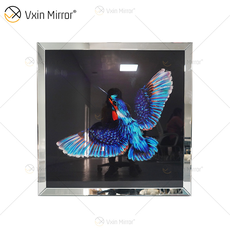 Vxin WXMA-54 pintura de porcelana de cristal marco cubierto de resina espejo decorativo arte de pared