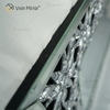 Fábrica al por mayor elegante WXM-1095 decoración moderna para el hogar espejo de pared decorativo de cristal plateado