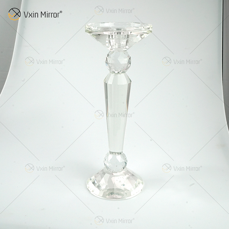 Vxin Mirror Popular VX-08 Silver Elegant Candlestick Crystal Candle Holder