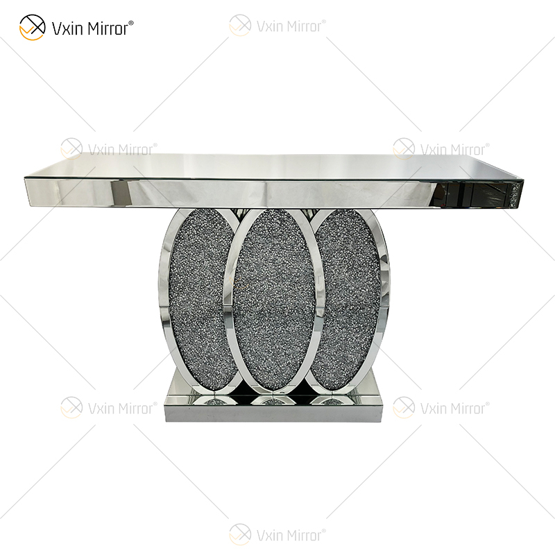 Nuevo diseño WXF-244 Crystal Mirror Console Table Hall Table en plata a la venta