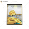 El más nuevo Vxin WXPA-024 3D Metal abstracto Arte de la pared Decoración Decoración para el hogar Sala de estar de lujo enmarcada para el hogar Conjunto para la venta