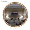 WXDL-115 LED 3 colores luz marco de cristal plateado fuente de alimentación impermeable 4mm espejo de protección ambiental sin cobre