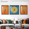 El más nuevo Vxin WXPA-25 3D abstracto arte de la pared de Metal arte de la pared decoración del hogar sala de estar enmarcada para el hogar conjunto para la venta