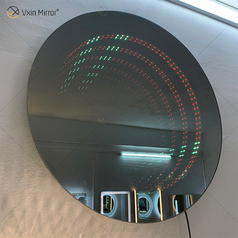WXDL-114 LED Control remoto Fuente de alimentación impermeable de 6 colores RGB Espejo de túnel de luz sin marco montado en la pared